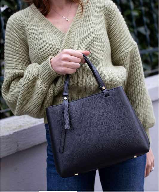 Nicoletta Italian Cow Leather Handbag
