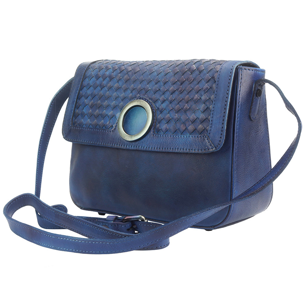 Bolso bandolera con solapa Luna GM de piel de becerro vintage