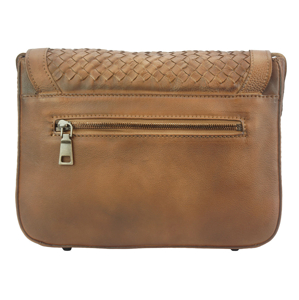 Bolso bandolera con solapa Luna GM de piel de becerro vintage