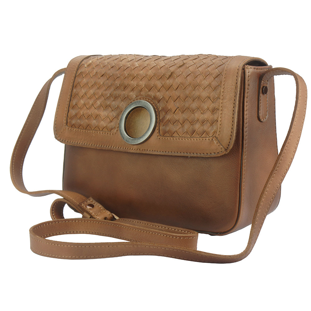 Bolso bandolera con solapa Luna GM de piel de becerro vintage