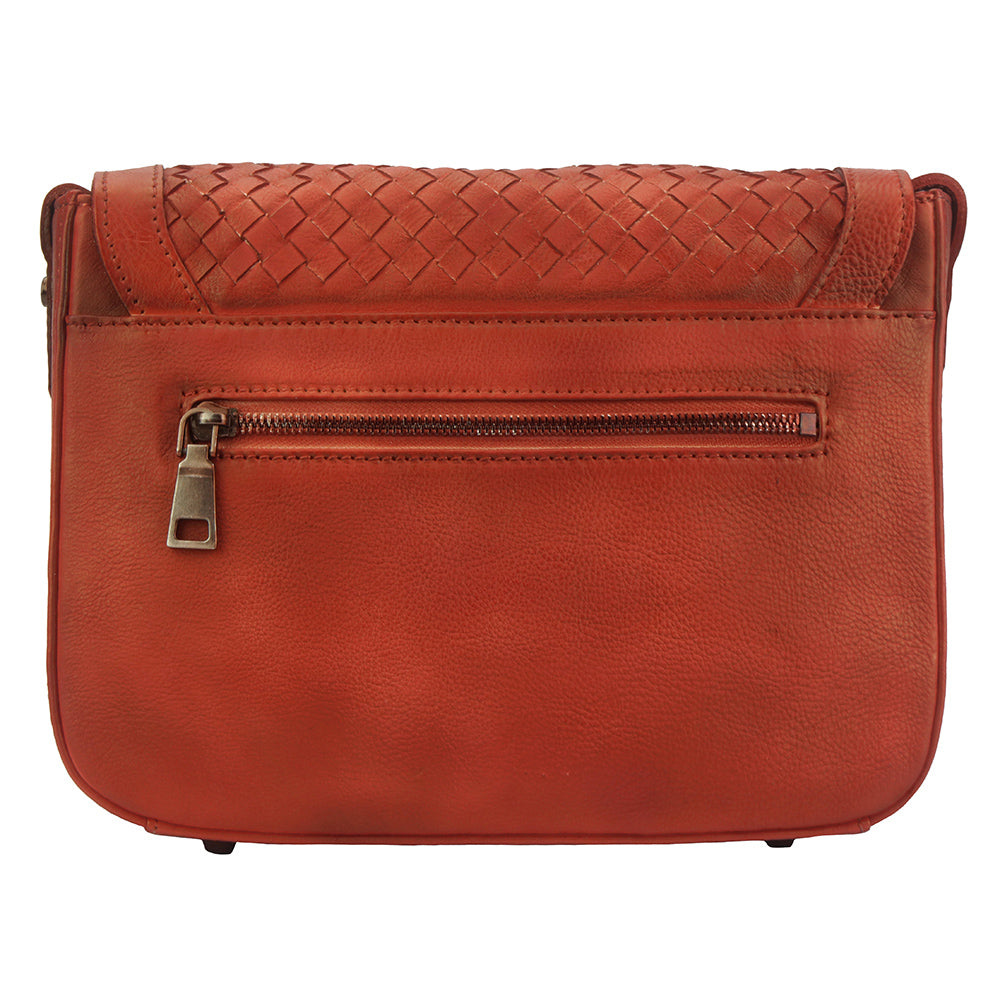 Bolso bandolera con solapa Luna GM de piel de becerro vintage