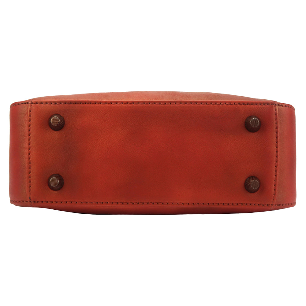 Bolso bandolera con solapa Luna GM de piel de becerro vintage