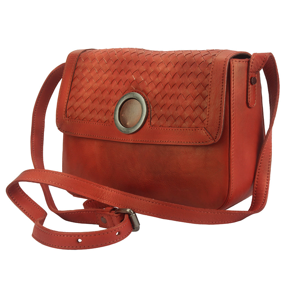 Bolso bandolera con solapa Luna GM de piel de becerro vintage