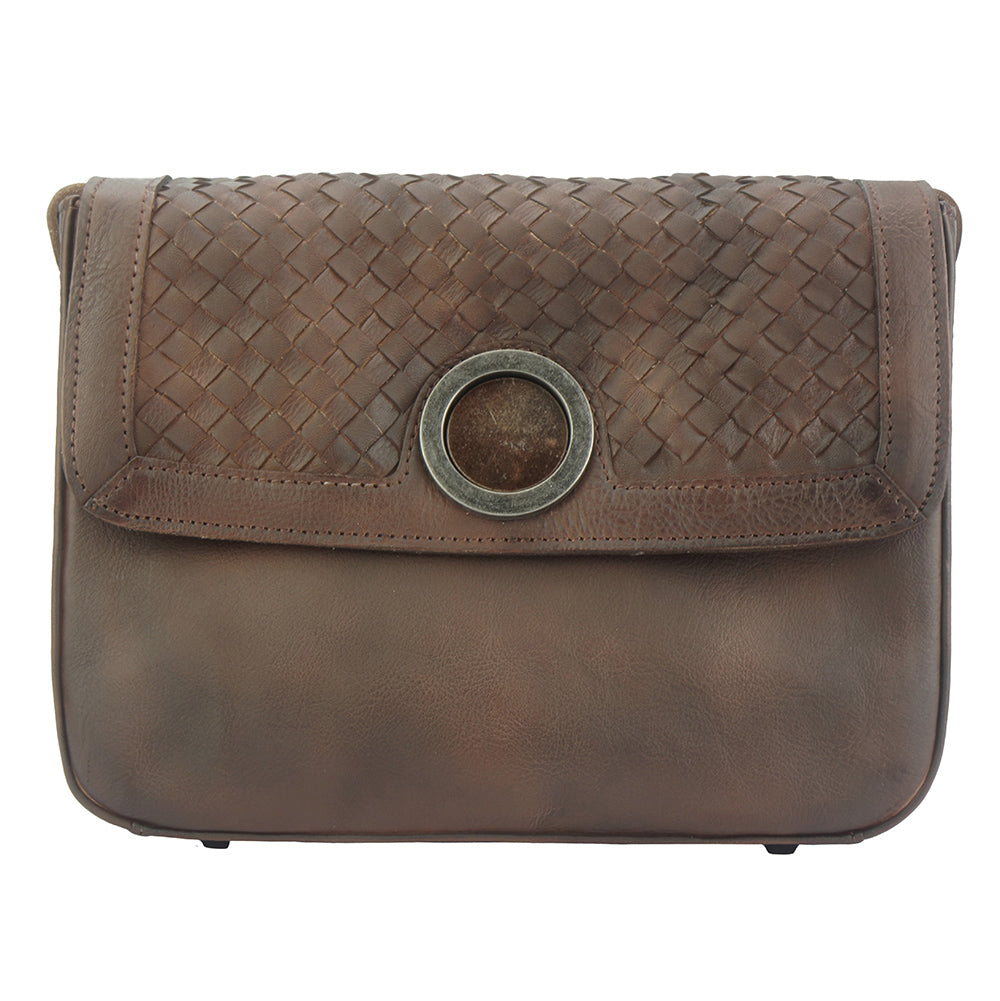 Schultertasche mit Überschlag Luna GM aus Vintage Kalbsleder
