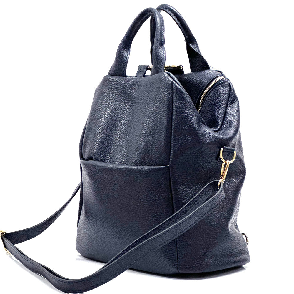 Unisex Rucksack mit echtem Rindsleder