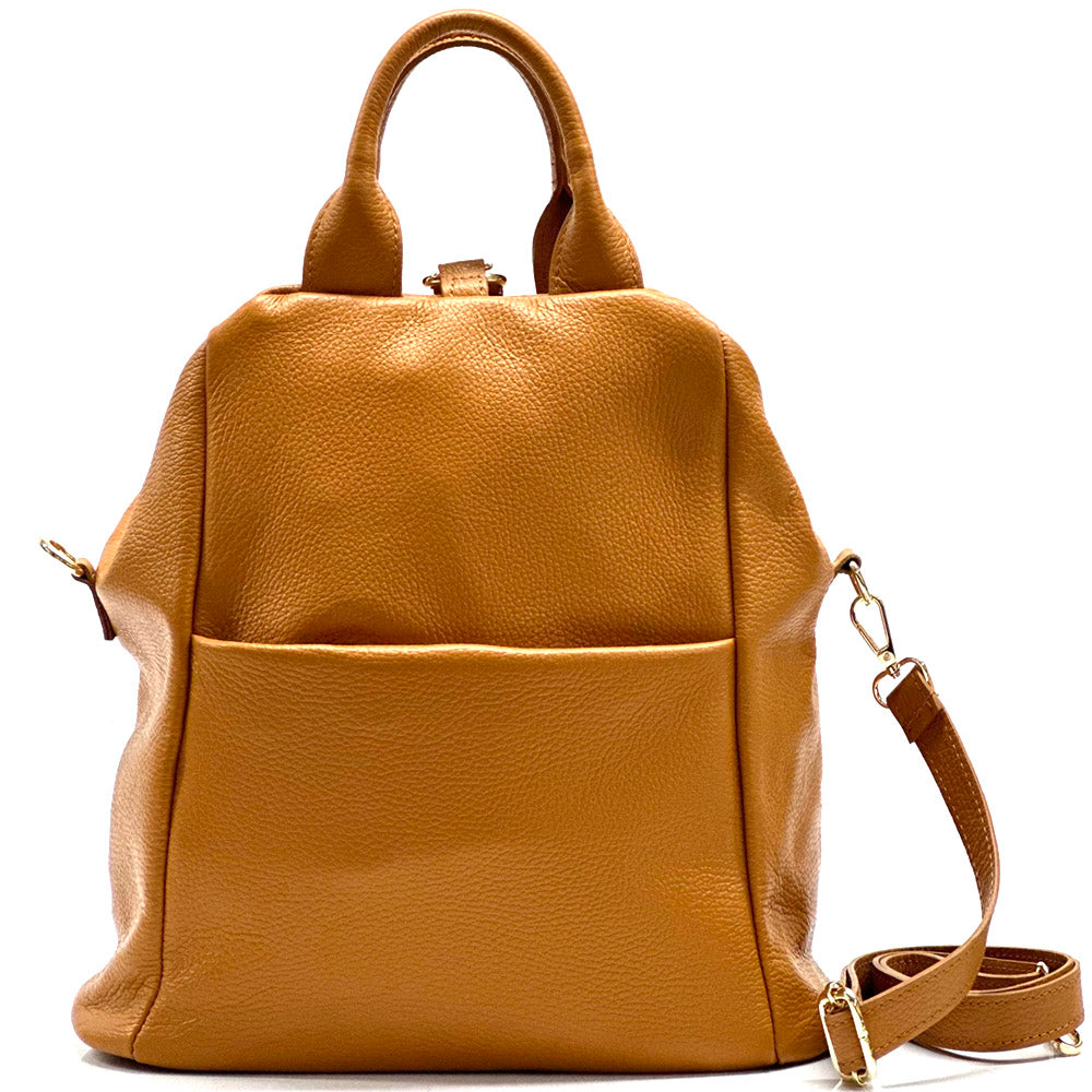 Unisex Rucksack mit echtem Rindsleder