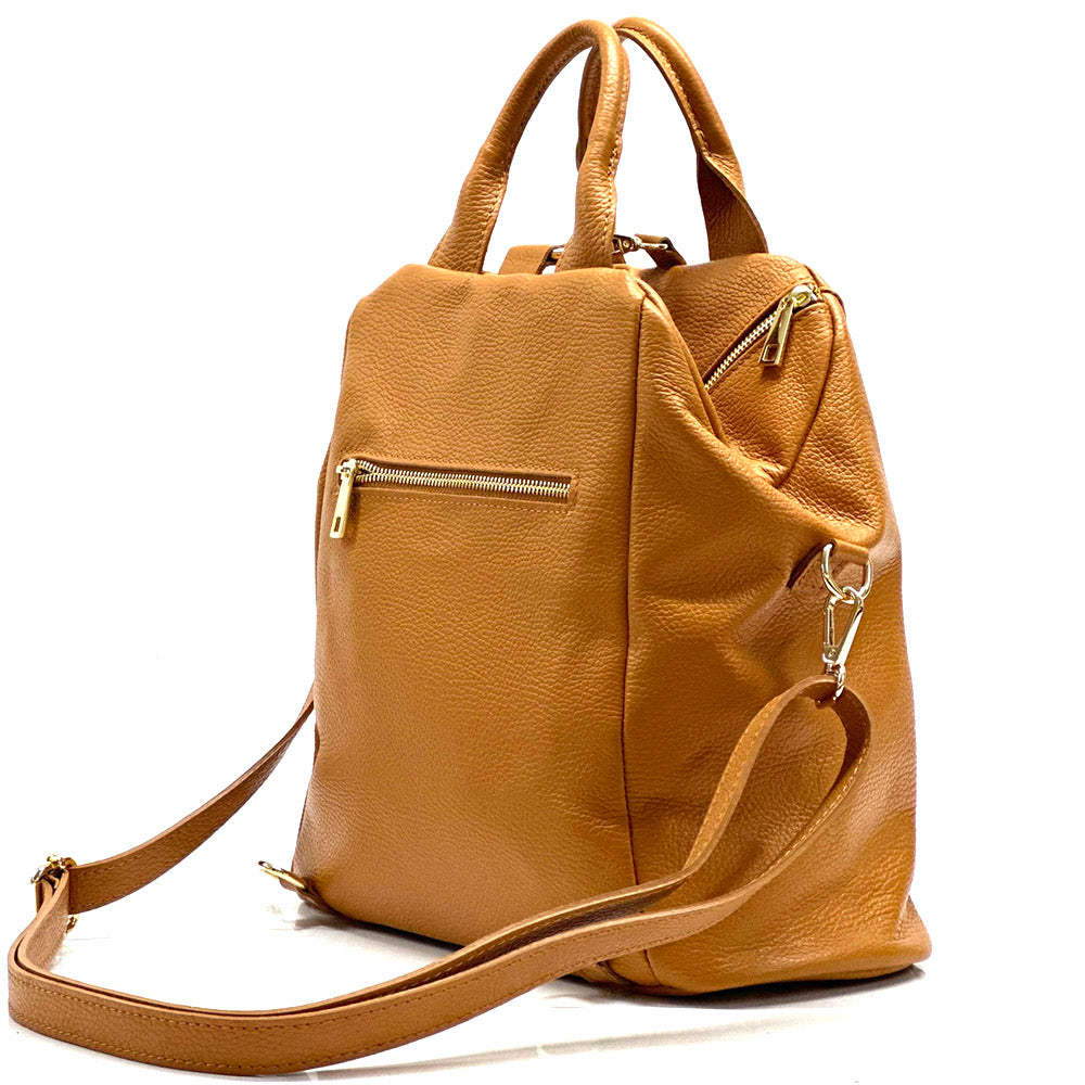 Unisex Rucksack mit echtem Rindsleder