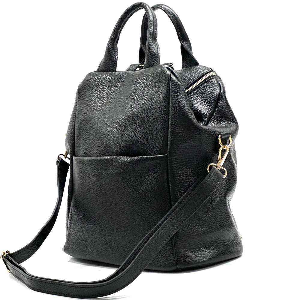 Unisex Rucksack mit echtem Rindsleder