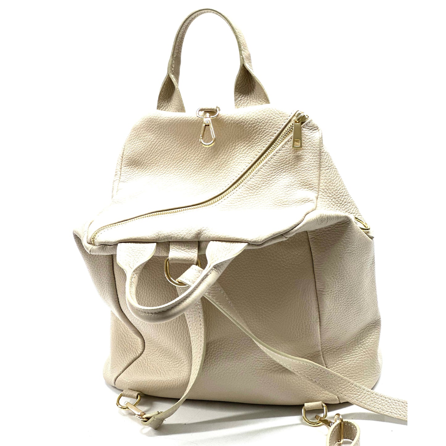 Unisex Rucksack mit echtem Rindsleder