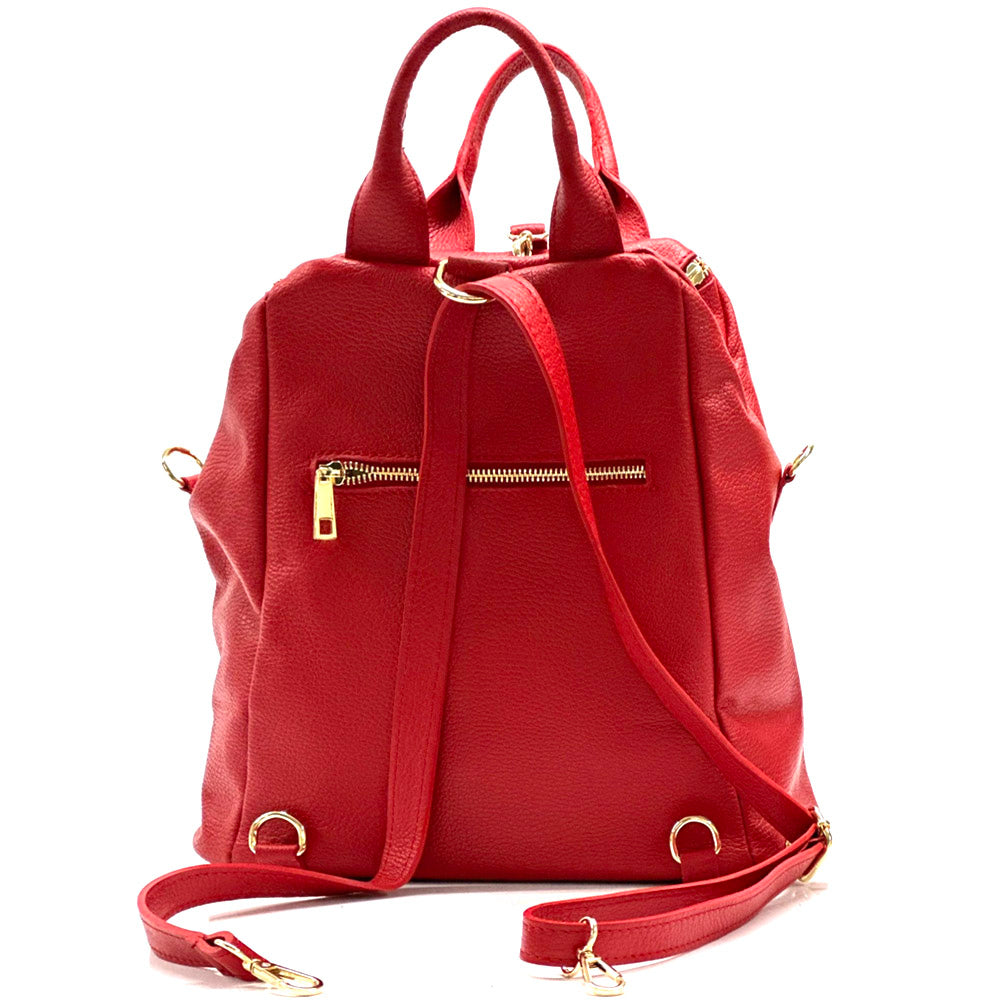 Unisex Rucksack mit echtem Rindsleder