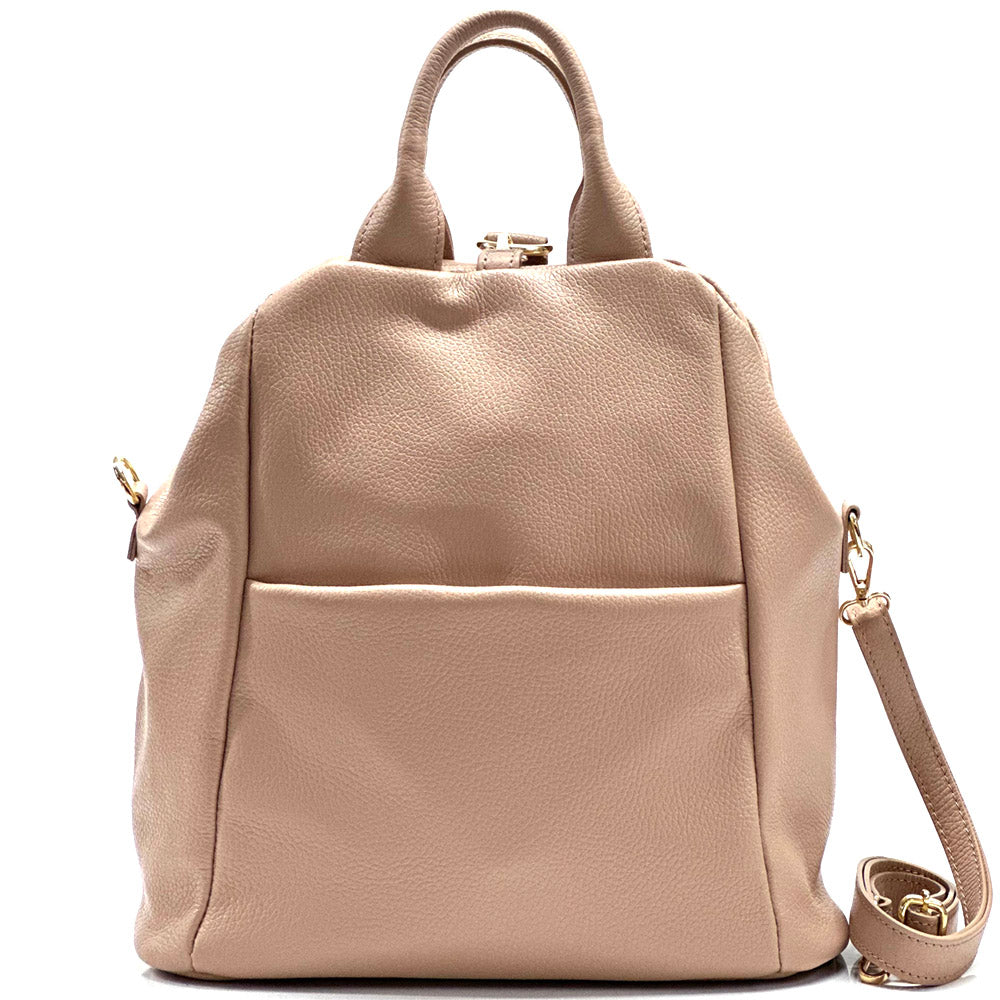 Unisex Rucksack mit echtem Rindsleder