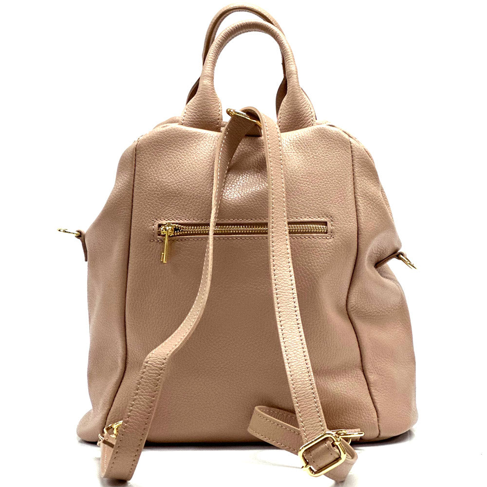 Unisex Rucksack mit echtem Rindsleder