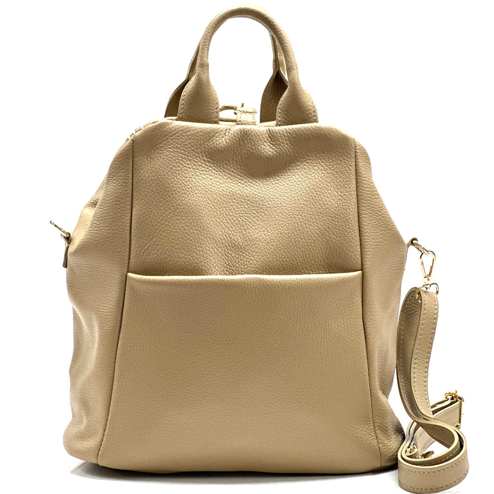 Unisex Rucksack mit echtem Rindsleder