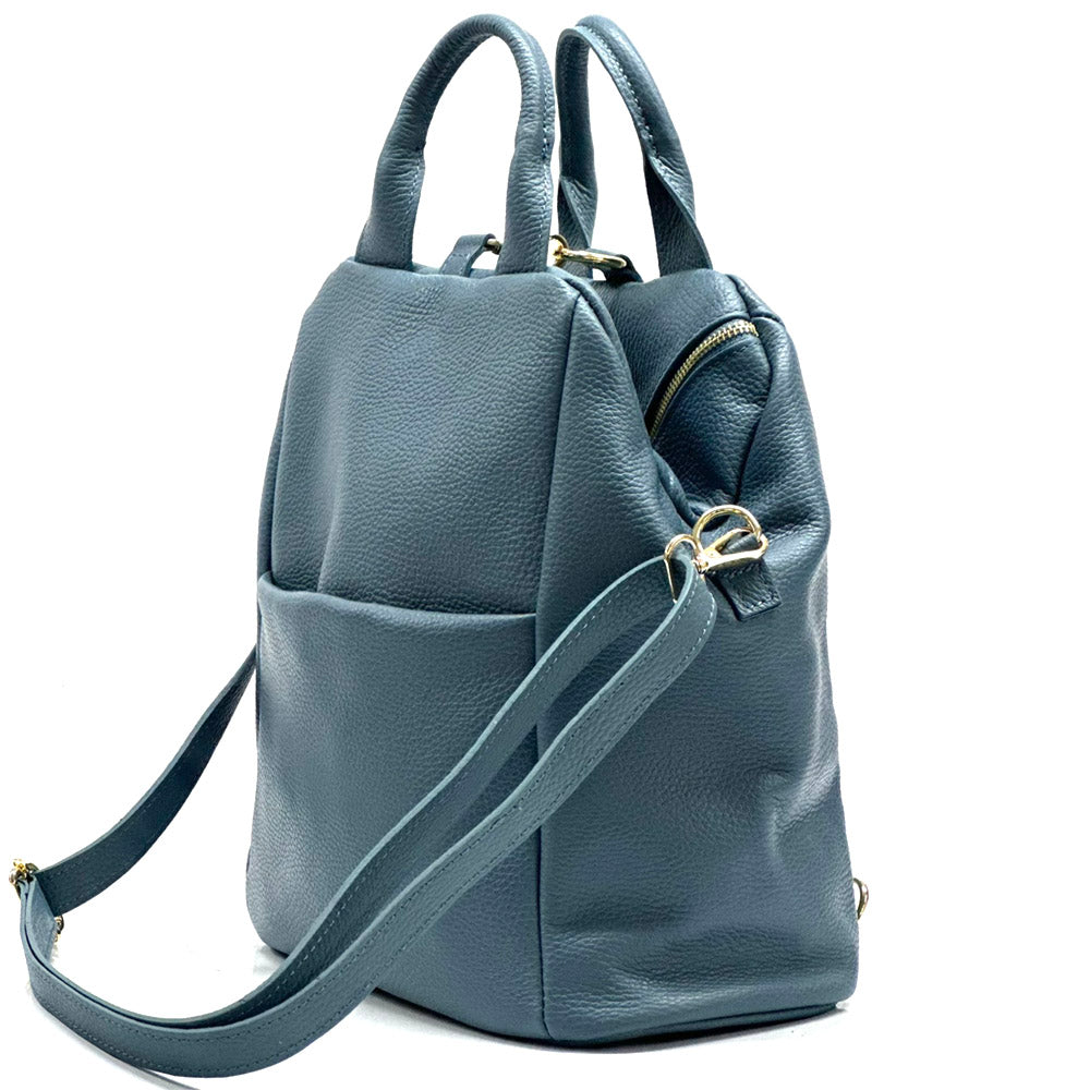 Unisex Rucksack mit echtem Rindsleder