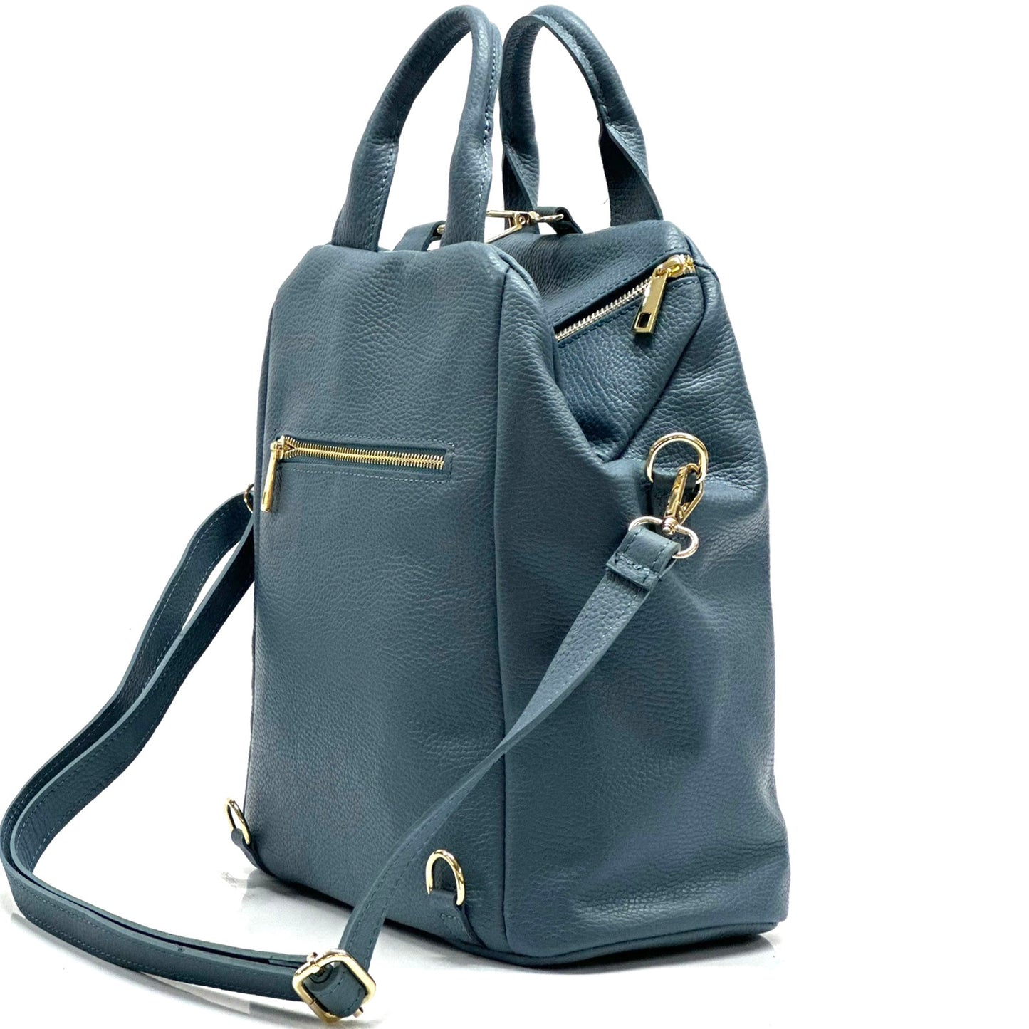 Unisex Rucksack mit echtem Rindsleder