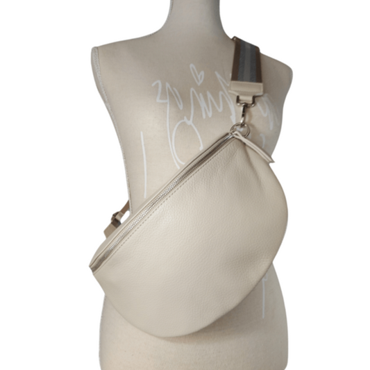Borsa a tracolla e marsupio in beige boho