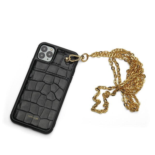 Coque iPhone Croque avec Chaîne - Personnalisable
