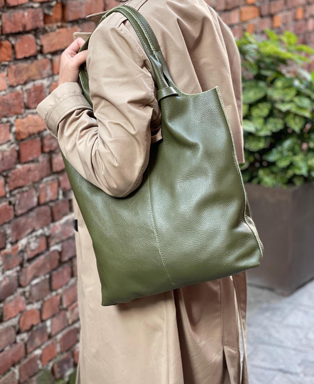 Claudia Soft Italian Cow Leather Tote Bag