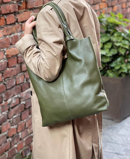 Claudia Soft Italian Cow Leather Tote Bag