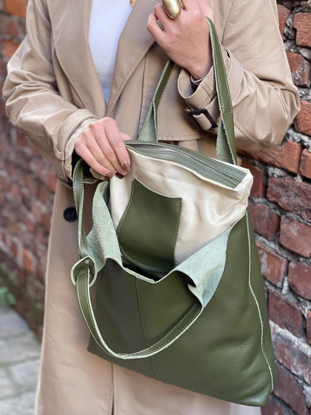 Claudia Soft Italian Cow Leather Tote Bag