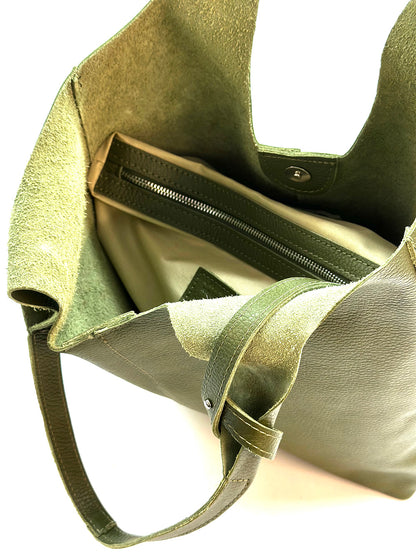 Claudia Soft Italian Cow Leather Tote Bag