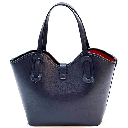 Bianca Large Italian Pebbled Cow Leather Tote Bag