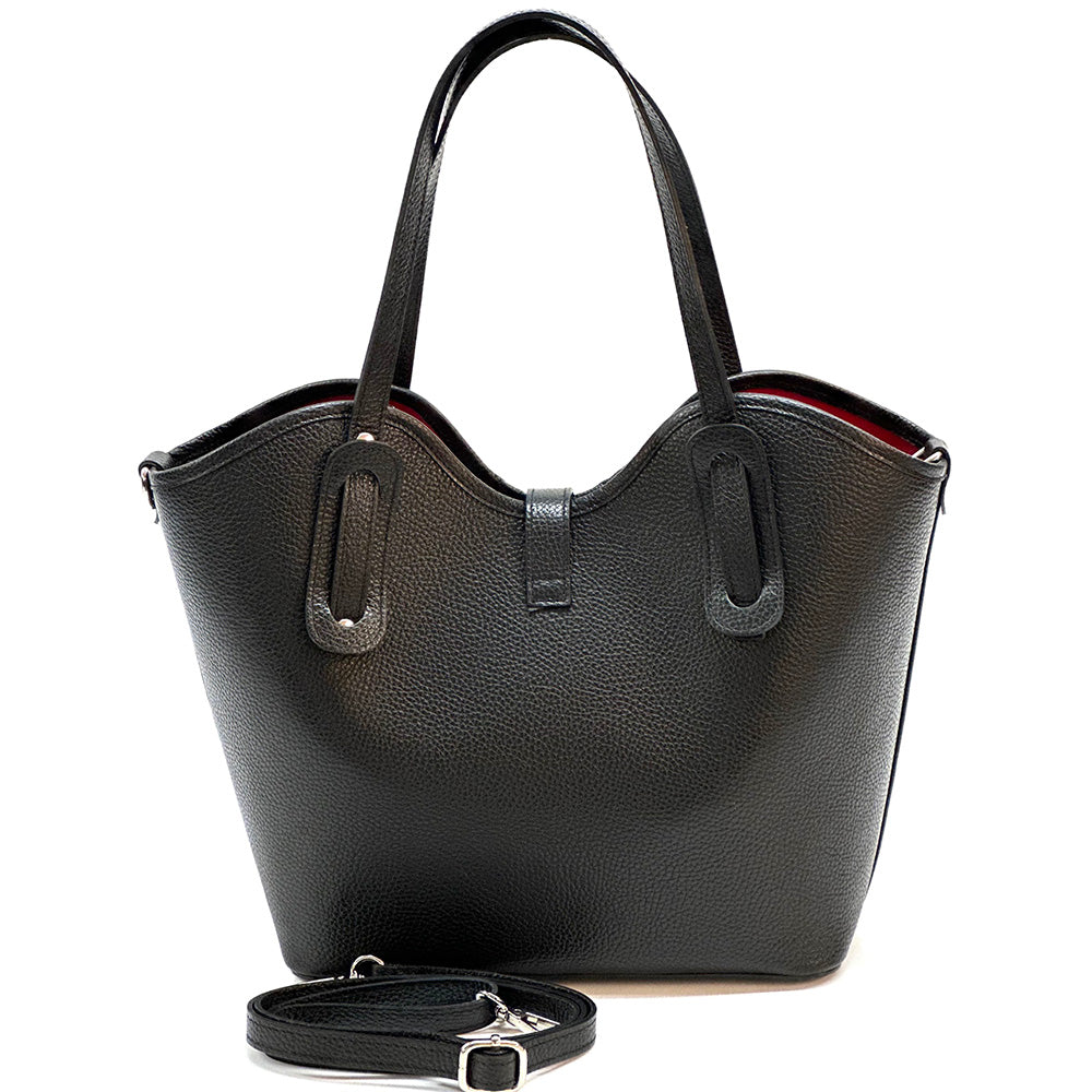 Bianca Large Italian Pebbled Cow Leather Tote Bag