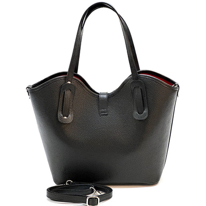 Bianca Large Italian Pebbled Cow Leather Tote Bag
