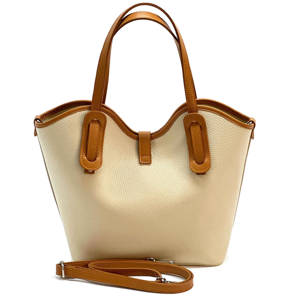 Bianca Large Italian Pebbled Cow Leather Tote Bag