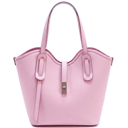 Bianca Large Italian Pebbled Cow Leather Tote Bag