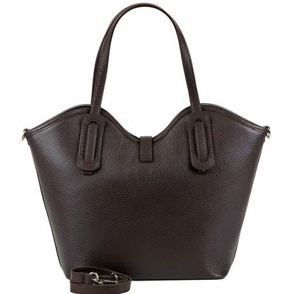 Bianca Large Italian Pebbled Cow Leather Tote Bag