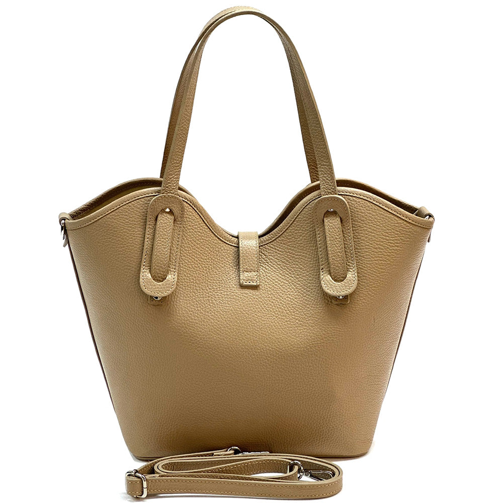 Bianca Large Italian Pebbled Cow Leather Tote Bag