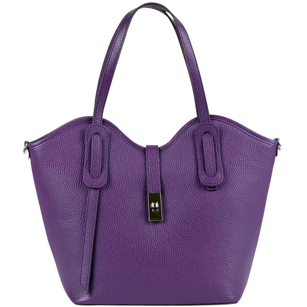 Bianca Large Italian Pebbled Cow Leather Tote Bag