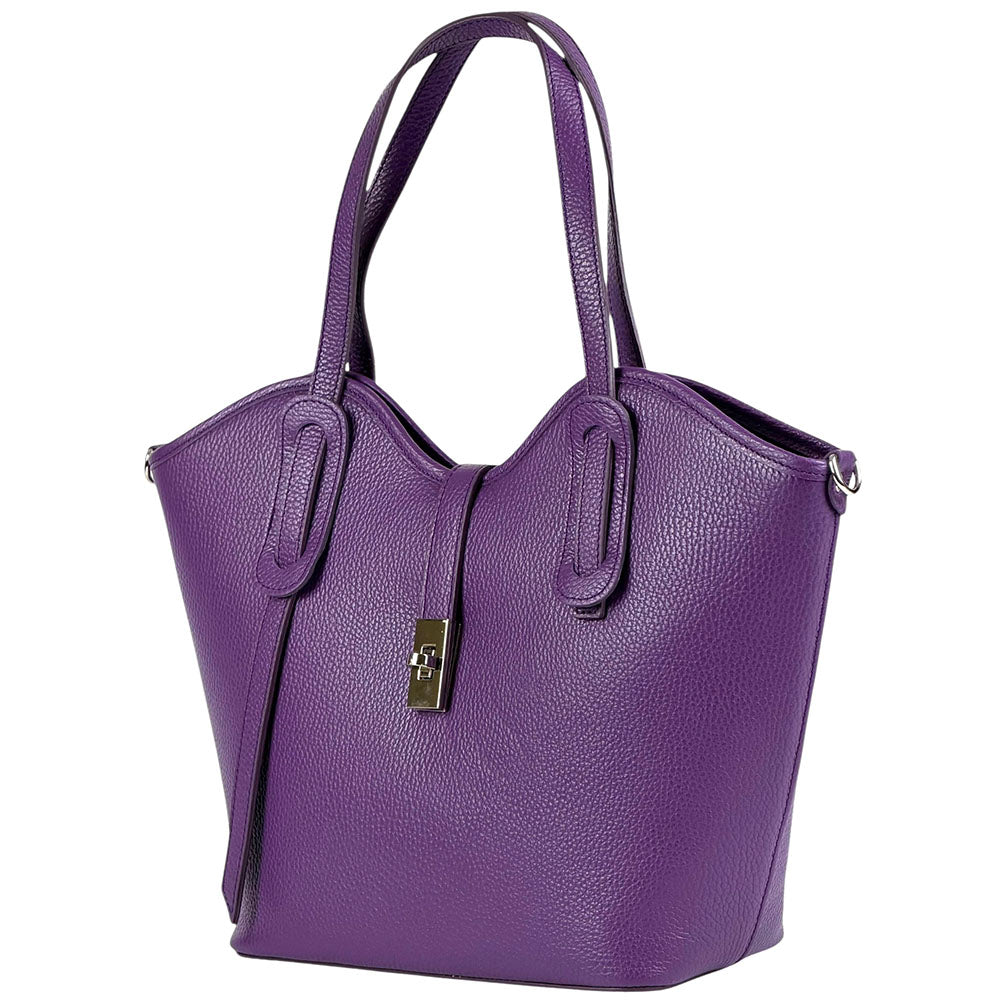 Bianca Large Italian Pebbled Cow Leather Tote Bag