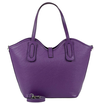 Bianca Large Italian Pebbled Cow Leather Tote Bag