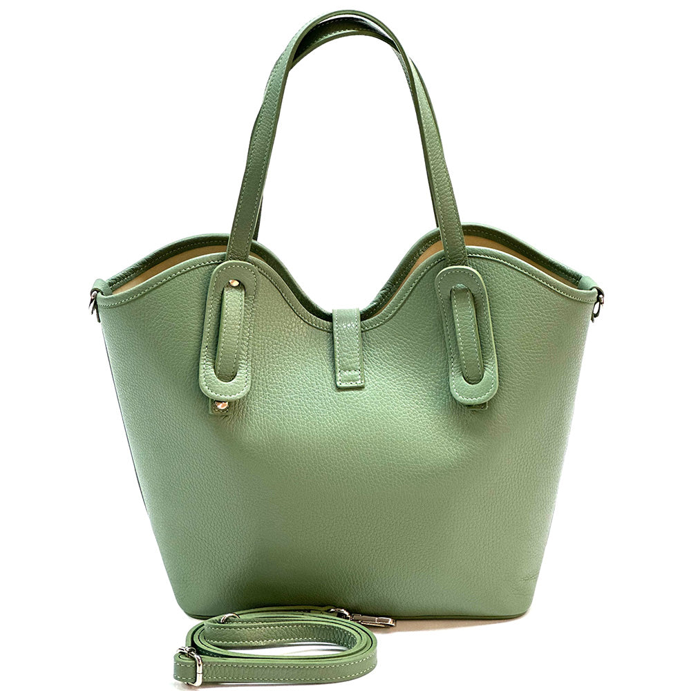 Bianca Large Italian Pebbled Cow Leather Tote Bag