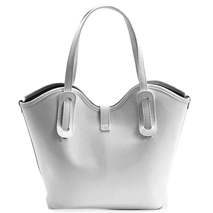 Bianca Large Italian Pebbled Cow Leather Tote Bag