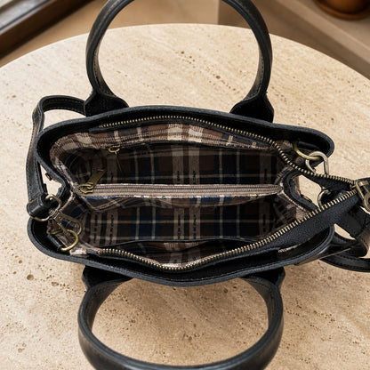 Diletta Compact Leather Satchel Bag