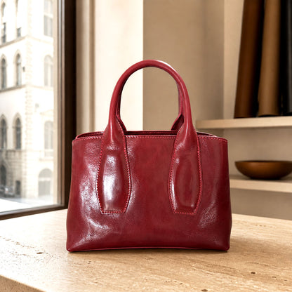 Diletta Compact Leather Satchel Bag