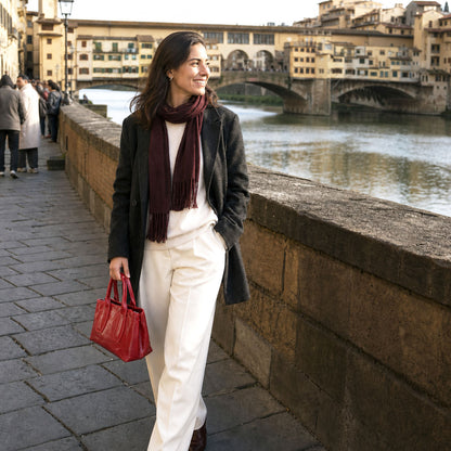 Diletta Compact Leather Satchel Bag