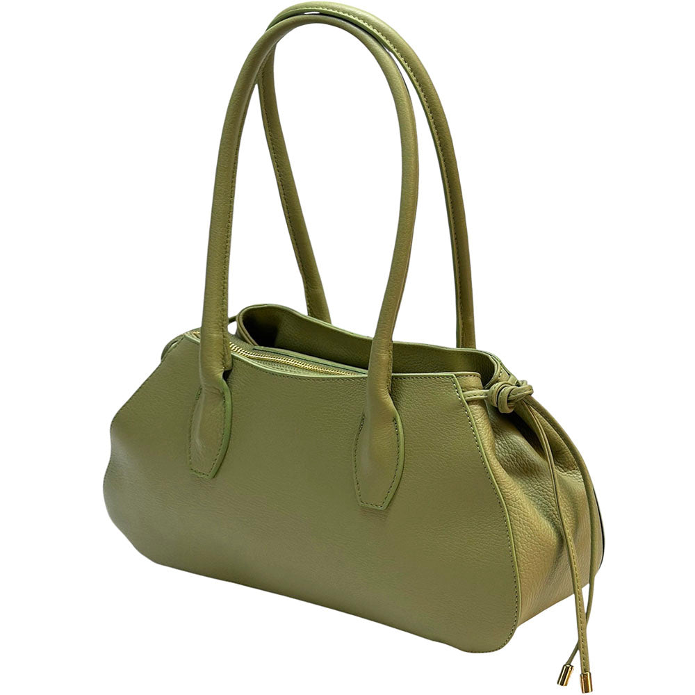 Heather Italian Cow Leather Shoulder Bag