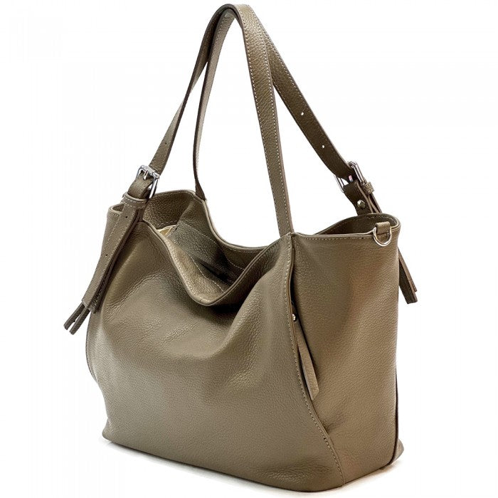 Verdiana Leather Tote Bag