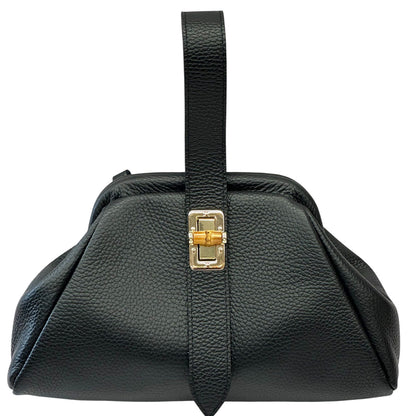 Lavinia Italian Leather Frame Shoulder Bag