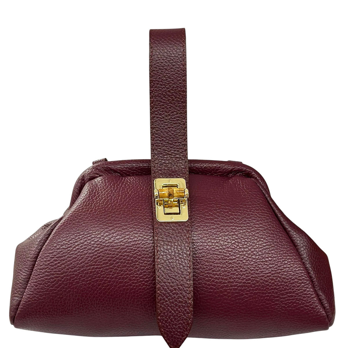 Lavinia Italian Leather Frame Shoulder Bag