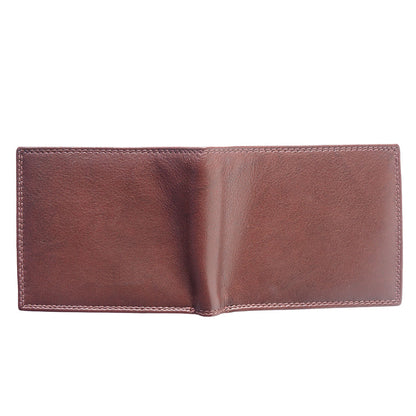 Medium wallet in calfskin soft leather with double flap
