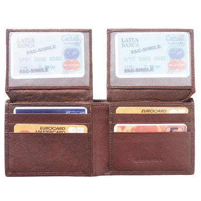 Medium Brieftasche Aus Kalbsleder Weichem Leder Mit Doppelter Klappe