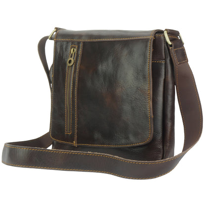 Messenger Amico en cuir de vachette