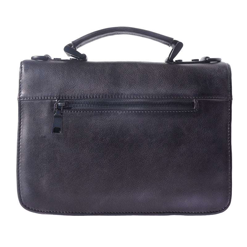 Mini business briefcase made of vintage calf leather