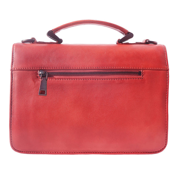 Mini business briefcase made of vintage calf leather