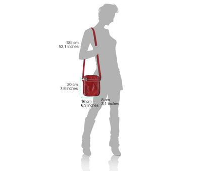 Kleine Reisetasche mit Schulterriemen aus echtem Rindsleder